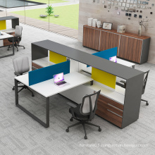 Latest Design Office Furniture Customized System with Modular Melamine Worktop Staff Desk Office Workstations